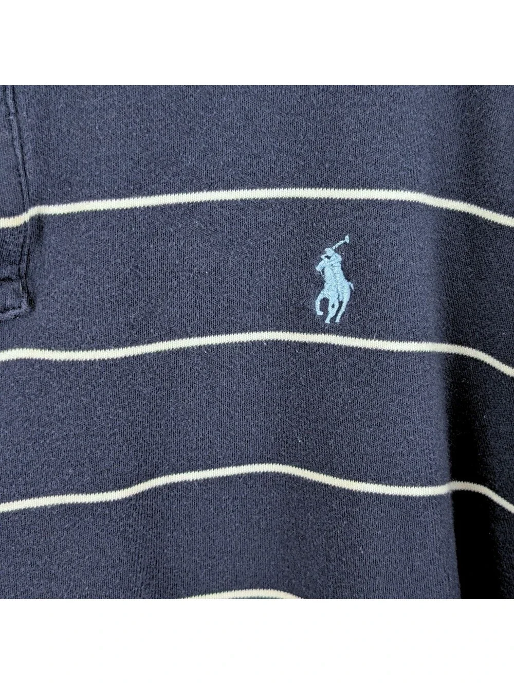 Polo Ralph Lauren Striped Polo Shirt 2XL Navy White Pony Classic Fit